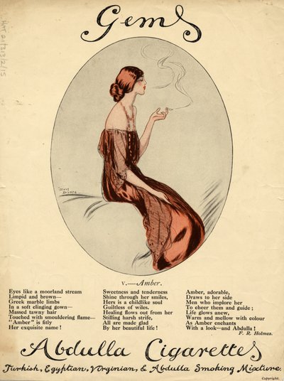 Abdulla cigaretter, 1920-talet av Lewis Baumer