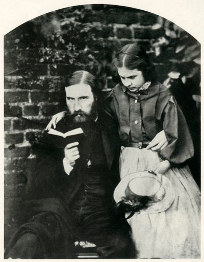George Macdonald och hans dotter Lilia Scott MacDonald, c1863, 1948. av Lewis Carroll