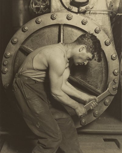 Mekaniker och ångpump av Lewis W. Hine