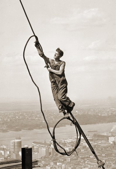 Byggnadsarbetare, Empire State Building, New York City, ca 1930 av Lewis Wickes Hine