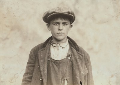 James Donovan - Irländsk sopmaskin i Fall River Iron Works av Lewis Wickes Hine
