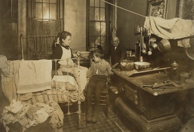 Jimmie Chinquanana kategori "under betyg", hemma i New York bakom familjebutiken, 1913 av Lewis Wickes Hine