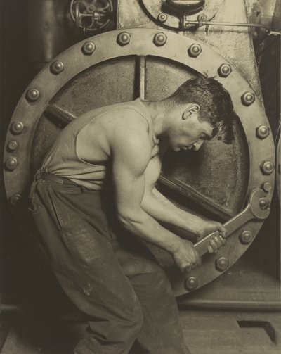 Mekaniker och ångpump, 1921 av Lewis Wickes Hine