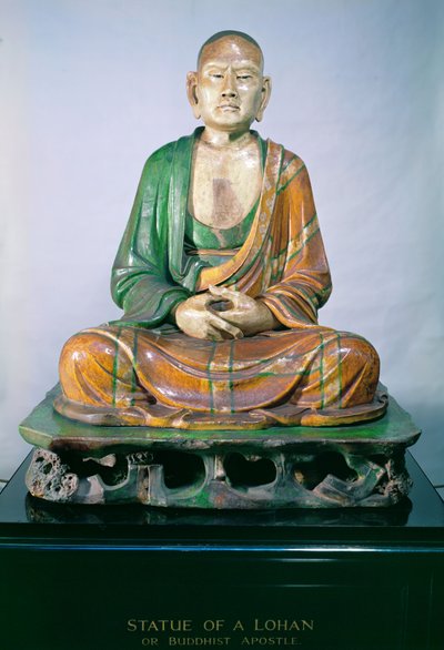 Stengods Luohan, Liao-dynastin, (glaserat stengods) av Liao Dynasty Chinese School