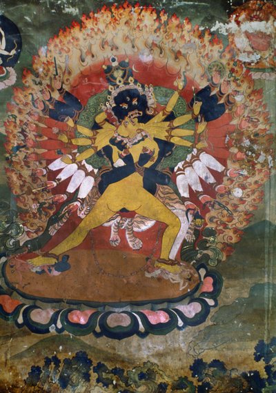 Gamla väggmålningar från Lamaist Monastery of Hemis, Ladakh, Indien av Unbekannt Unbekannt