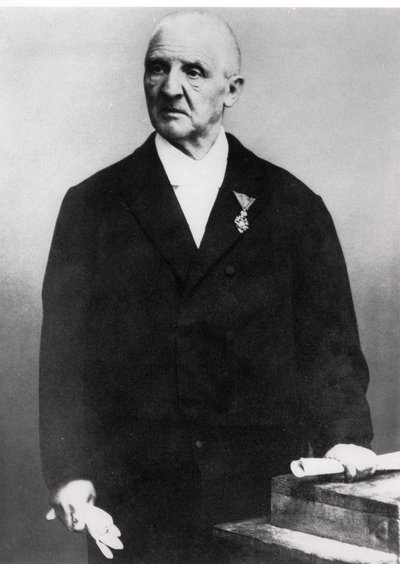 Anton Bruckner (1824-96) (s/v foto) av Unbekannt Unbekannt