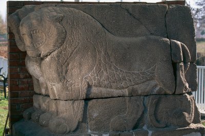 Basrelief med lejon från Kultepe (Kanesh), Kappadokien, Turkiet, hettitiska civilisationen, 3:e årtusendet f.Kr. av Unbekannt Unbekannt