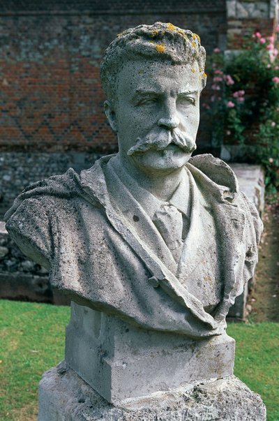 Byst av Guy De Maupassant, trädgård av slottet Miromesnil, Frankrike, övre Normandie av Unbekannt Unbekannt
