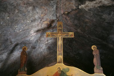 Krucifix i Agios Mamas kyrka, Kantanos, Kreta, Grekland (foto) av Unbekannt Unbekannt