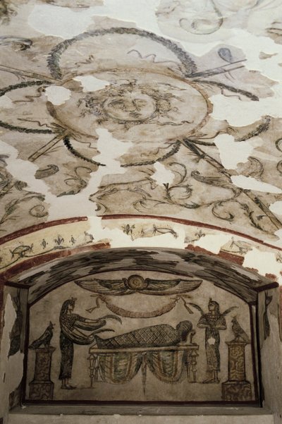 Egypten, Alexandria, Katakomberna i Kom-esh-Shuqafa, Interiören av Tardans hypogeum av Unbekannt Unbekannt