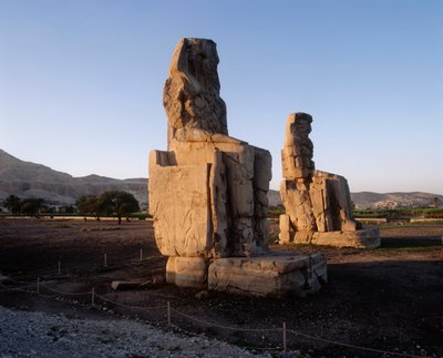 Egypten, Luxor Governorate, Karnak, Statyer av Amenhotep III av Unbekannt Unbekannt