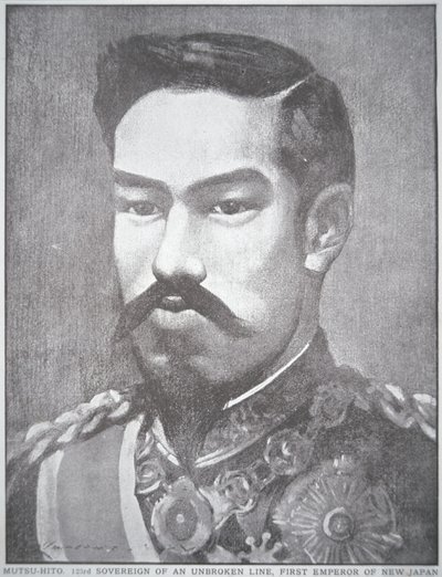 Kejsar Mutsuhito av Japan (litho) av Unbekannt Unbekannt