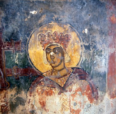 Fresk i den bysantinska kyrkan Agios Georgios av Unbekannt Unbekannt
