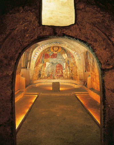 Italien, Apulien, Gravina i Puglia, klippkryptan av San Vito Vecchio-kyrkan av Unbekannt Unbekannt