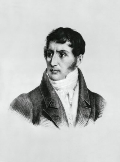Porträtt av Alessandro Manzoni (1785-1873), italiensk författare, poet och dramatiker, gravyr av Unbekannt Unbekannt