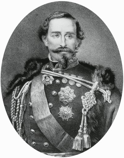 Porträtt av Alfonso Ferrero della Marmora (1804-1878), italiensk general och politiker, gravyr av Unbekannt Unbekannt