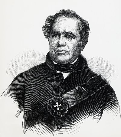 Porträtt av Eleazar Williams (1788-1858), anglikansk pastor, som bedrägligt påstod sig vara den förlorade Dauphin av Frankrike, gravyr av Unbekannt Unbekannt