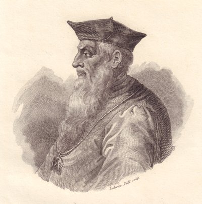 Porträtt av den italienske amiralen Andrea Doria (1466-1560), kopparstick av Ludovico Pelli av Unbekannt Unbekannt