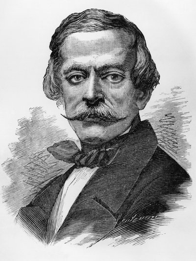 Porträtt av Massimo Taparelli, markis av Azeglio (1798-1866), italiensk patriot, politiker, författare och målare som var Sardiniens premiärminister från 1849 till 1852, gravyr av Unbekannt Unbekannt