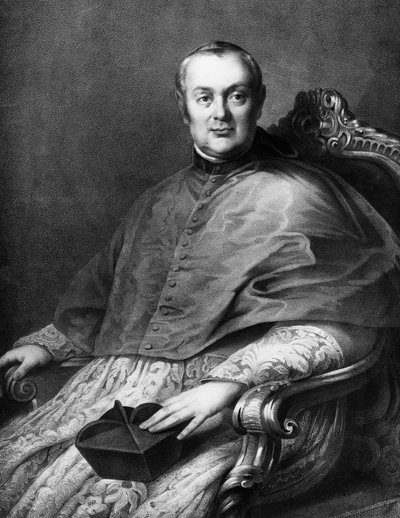 Porträtt av Tommaso Bernetti (1779-1852), italiensk kardinal, som var kardinal statssekreterare under Leo XII, från 1828 till 1829, och under Gregory XVI, från 1831 till 1836, litografi av Unbekannt Unbekannt