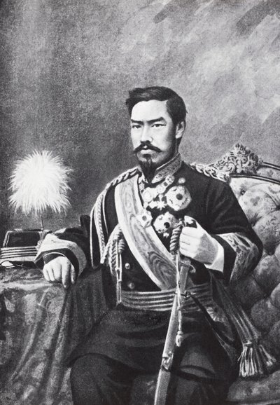 Porträtt av den japanska kejsaren Meiji (Mutsuhito av Unbekannt Unbekannt