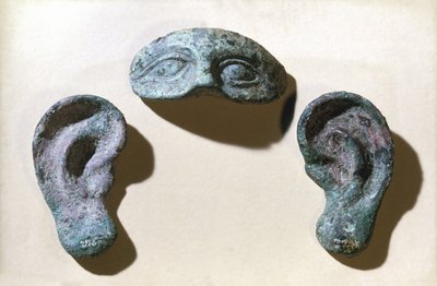 Romerska romerska votivögon och öron, brons, 200 f.Kr.-100 e.Kr av Unbekannt Unbekannt