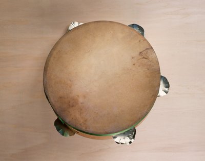 Tammorra, slagverksinstrument byggt i verkstaden hos luthier Pasquale Scala i Praiano, Kampanien. Italien, 1900-talet av Unbekannt Unbekannt