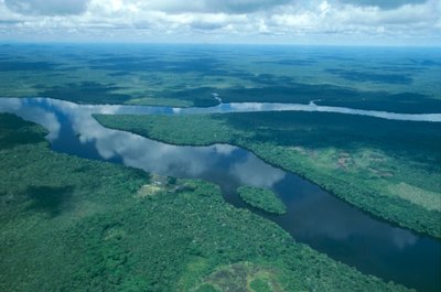 Venezuela, Guayana, delstaten Amazonas, Orinocofloden, flygfoto (Foto) av Unbekannt Unbekannt