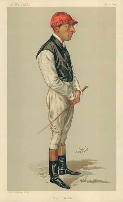 Fred Webb, 10 augusti 1889, Vanity Fair-karikatyr av Liborio Prosperi