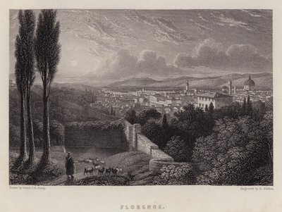 Florence (färg litho) av Lieutenant Colonel (after) Batty