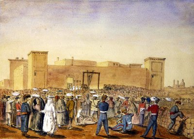 Den hängande tändstickan i Corradino-fängelset, Malta av Lieutenant Dudley Maryon Wilson