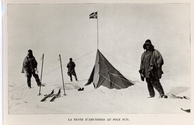 Tält som Roald Amundsen (1872-1928) lämnade på Sydpolen 1911, 1912. av Lieutenant Henry Robertson Bowers
