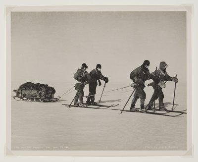 Polarfesten på spåret (bromidtryck) av Lieutenant Henry Robertson Bowers