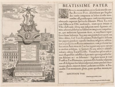 Frontispice från "View of the Insignia of the City of Rome" av Lievin Cruyl