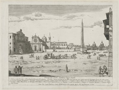 Prospekt för platserna i Roms stad Insign[ium], 1666. av Lievin Cruyl