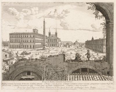 S. Giovanni in Laterano från Prospectus of the Locurum of the City of Rome, 1666. av Lievin Cruyl