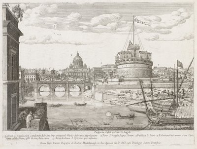 St Angelo från Prospectus Lourum Urbis Romae Insignium, 1666 av Lievin Cruyl