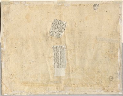 Spårning av en fontän från Recto och skisser av två ansikten (verso) av Lievin Cruyl