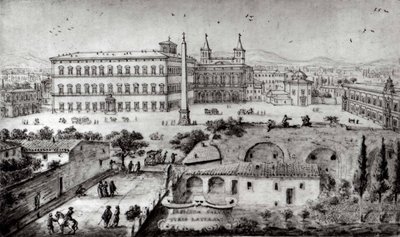 Utsikt över Lateranen, Rom, 1672-73. av Lievin Cruyl