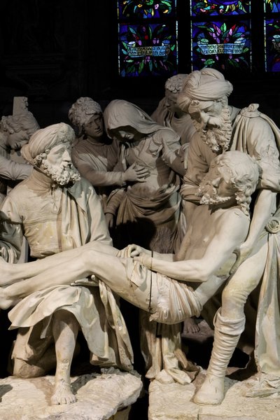 Gravläggningen och jungfruns svimning av Ligier Richier