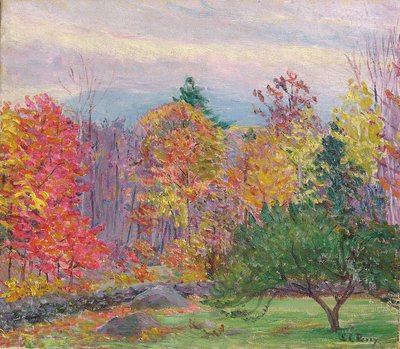 Landskap i Hancock, New Hampshire, oktober 1923 (olja på duk) av Lilla Cabot Perry