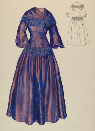 Klänning, c. 1940. av Lillian Causey