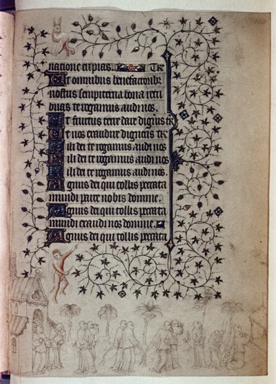 Litania från en timbok: en stor procession i Rom mot pesten av Limbourg Brothers