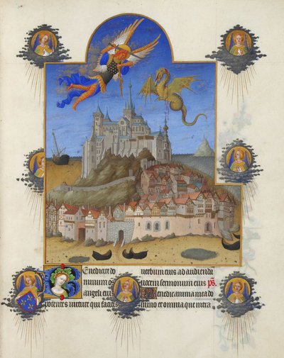 Très Riches Heures du Duc de Berry - Sankt Mikaels mässa av Limbourg Brothers