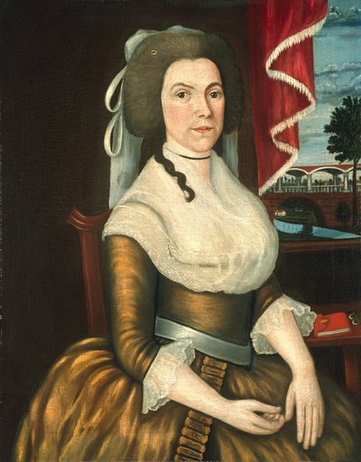 Mrs Elizabeth Noyes Denison, ca 1790 (olja på duk) av Limner Denison