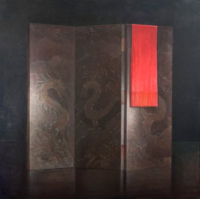 Dragon Screen, 2012 (akryl på duk) av Lincoln Seligman