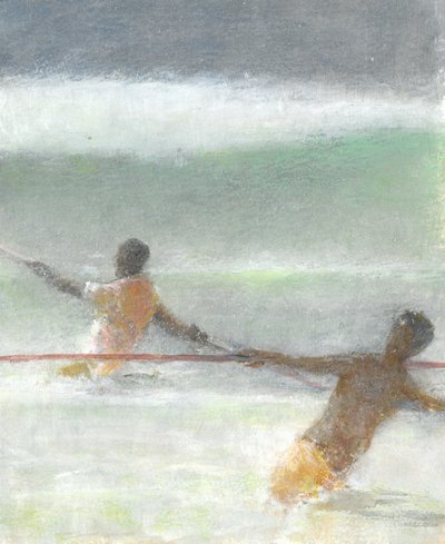 Fiskare som drar nät, 2015 av Lincoln Seligman
