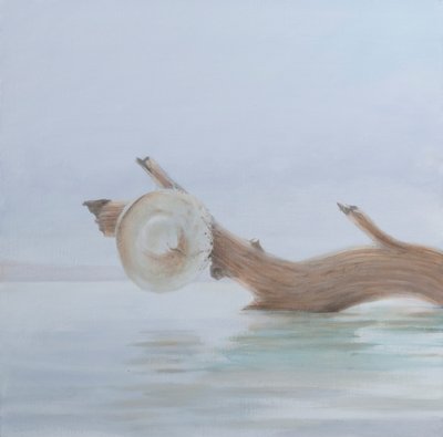 Hat on the Creek, 2012 (akryl på duk) av Lincoln Seligman