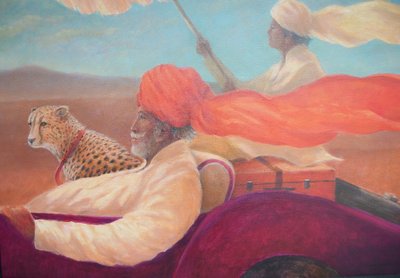Maharaja, pojke med paraply + gepard av Lincoln Seligman