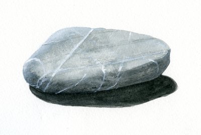 Sten (akryl på papper) av Lincoln Seligman
